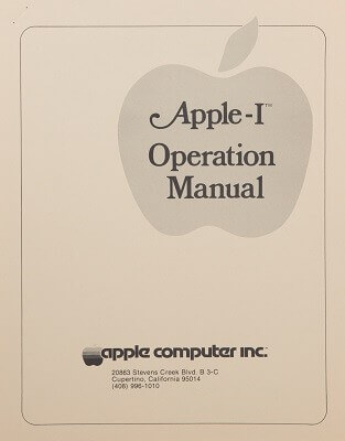 Apple-1 tan OP Manual
